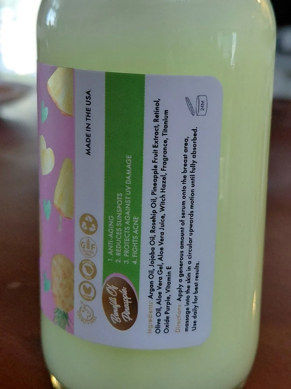 Aminnah Fineapples Pineapple Serum